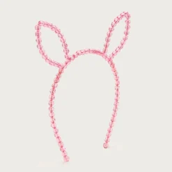 Girls' beaded bunny-ear headband