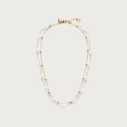 Girls' beaded flower necklaces set-of-two