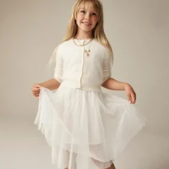Girls' brushed cashmere cardigan