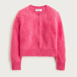 Girls' brushed cashmere cardigan