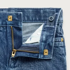 Girls' cuffed denim short in Adelaide wash