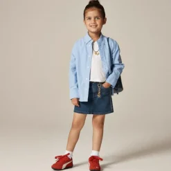 Girls' denim skirt with studs