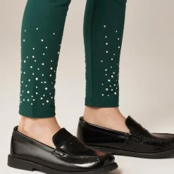 Girls' everyday leggings with hotfix crystals