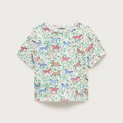 Girls' everyday T-shirt in vintage jersey