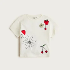 Girls' everyday T-shirt with embroidery