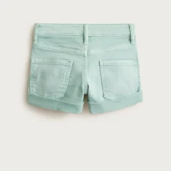 Girls' garment-dyed stretch denim short