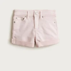 Girls' garment-dyed stretch denim short