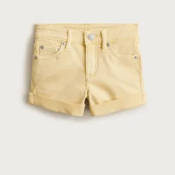 Girls' garment-dyed stretch denim short