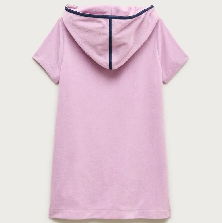 Girls' hooded tunic in towel terry