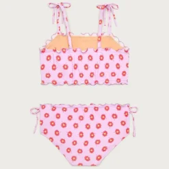 Girls' lettuce-edge two-piece swimsuit
