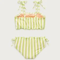 Girls' lettuce-edge two-piece swimsuit