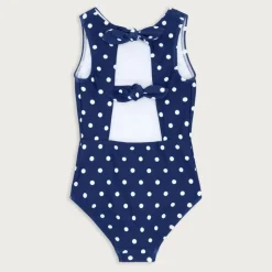Girls' minnow™ Atlantic dot double-bow one-piece