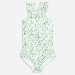 Girls' minnow™ V-neck crossover one-piece