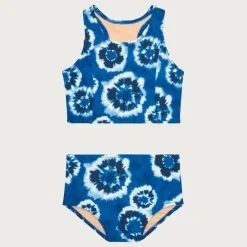 Girls' paneled two-piece swimsuit