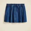 Girls' picture day skirt in drapey denim