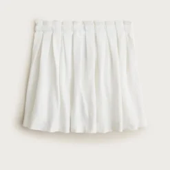 Girls' piqué pleated skirt
