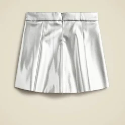 Girls' pleated pull-on skirt in metallic