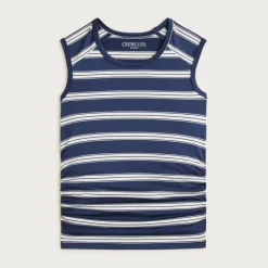 Girls' ruched tank top in performance jersey