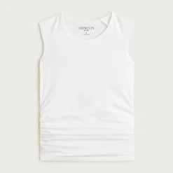 Girls' ruched tank top in performance jersey