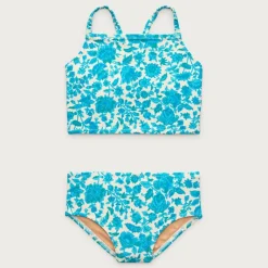 Girls' ruched-strap two-piece swimsuit