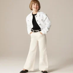 Girls' sailor garment-dyed stretch denim trouser