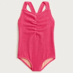 Girls' scrunchie one-piece swimsuit