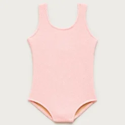 Girls' scrunchie scoopneck one-piece swimsuit