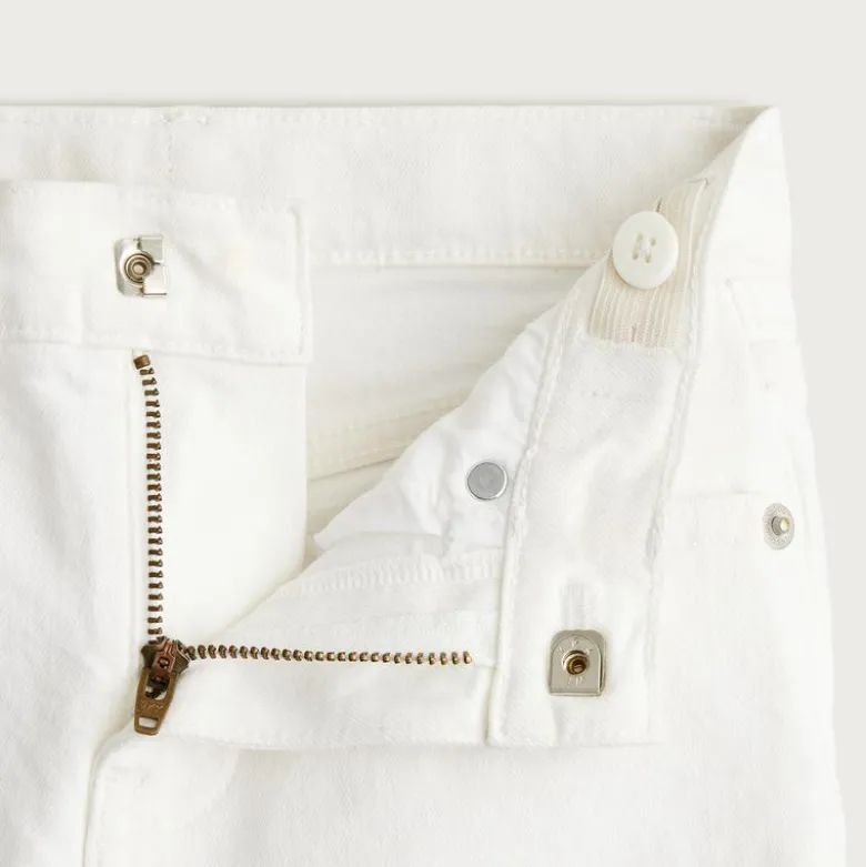 Girls' slim wide-leg jean in white