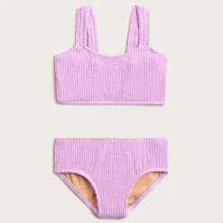 Girls' smocked two-piece swimsuit