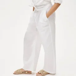 Girls' Soleil pant in linen-cotton blend
