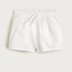 Girls' Soleil short in linen-cotton blend