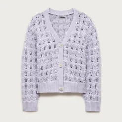 Girls' squiggle cotton cardigan