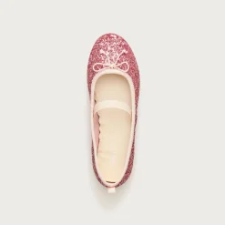 Girls' strappy glitter ballet flats