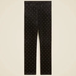 Girls' studded velvet leggings