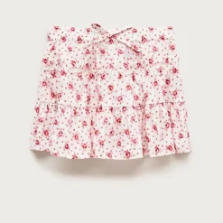 Girls' tiered skirt in floral