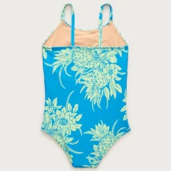 Girls' twist-front one-piece swimsuit
