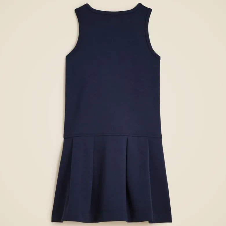 Girls' uniform jumper dress in ponte