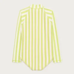 Girls' zip-up rash guard one-piece swimsuit