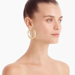 Gold hoop earrings