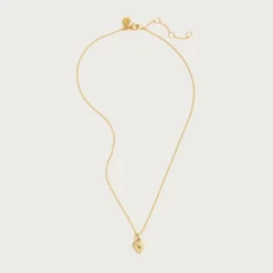 Gold vermeil engraved heart necklace