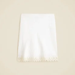 Gwen lace-trim slip skirt in linen