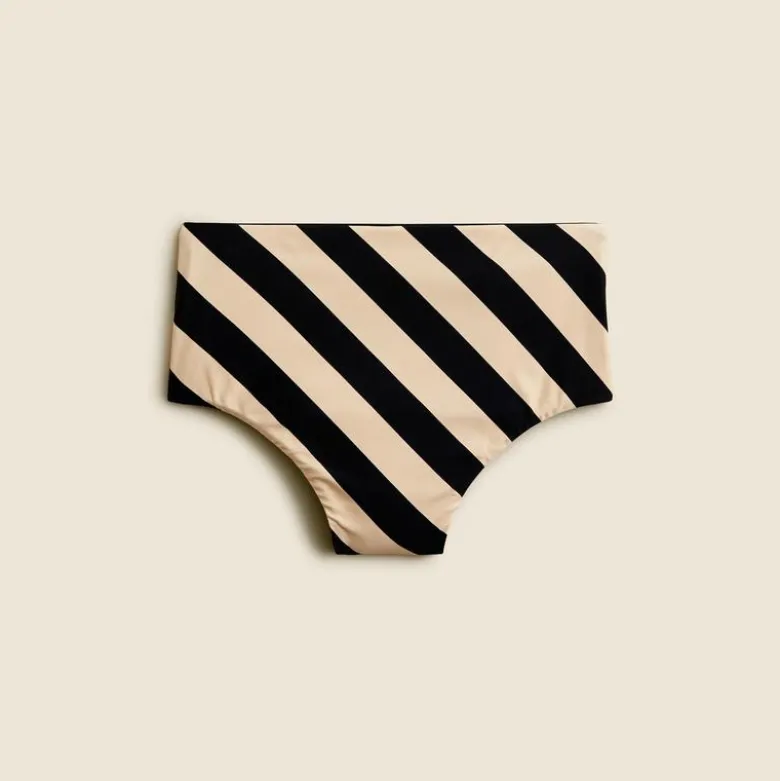 Hallie bikini bottom in dot-stripe print