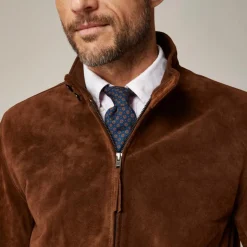 Harrington jacket in Italian suede