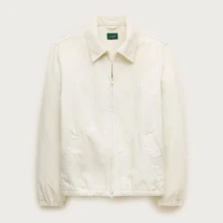 Harrington jacket in striped denim