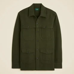 Heavyweight chamois field utility overshirt in Japanese cotton
