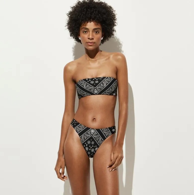 Heritage 1989 high-leg bikini bottom in bandana-print Classic Sculpt™