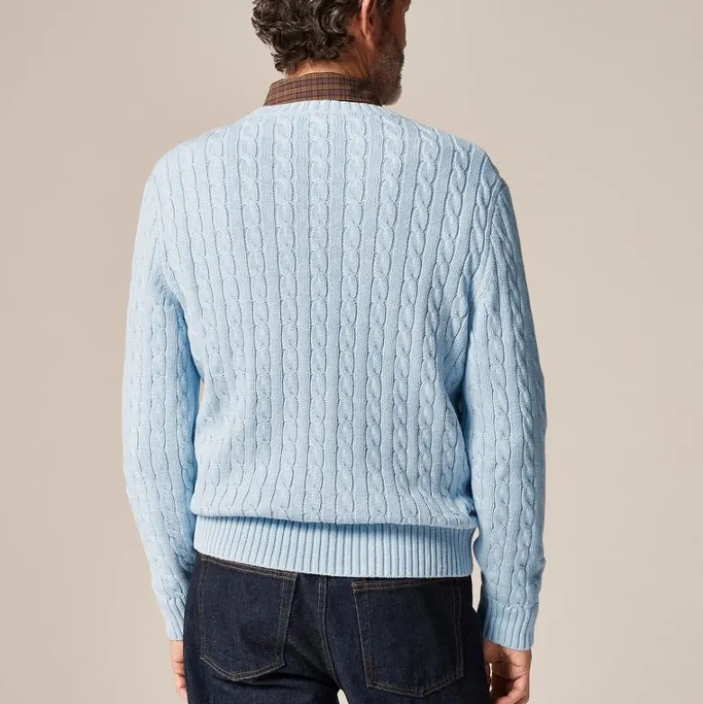 Heritage cotton cable-knit sweater
