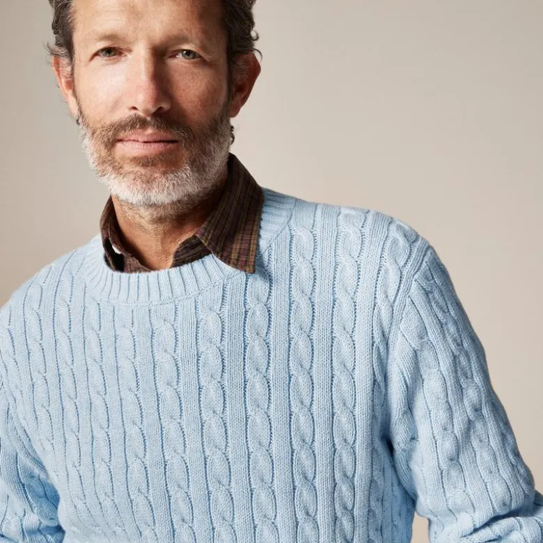 Heritage cotton cable-knit sweater