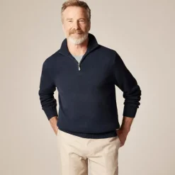 Heritage cotton quarter-zip sweater