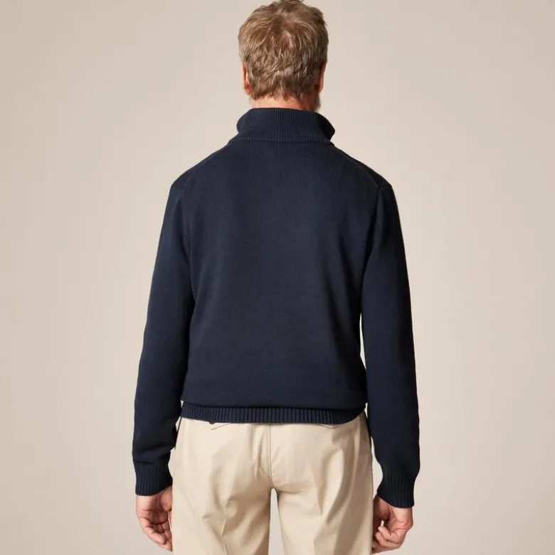 Heritage cotton quarter-zip sweater